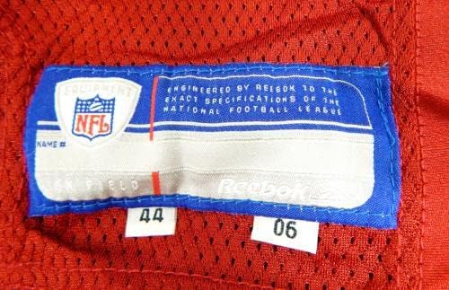 2006-ban a San Francisco 49ers Darnell Bing 29 Játékban Használt Piros Mez 44 DP28733 - Aláíratlan NFL Játék Használt Mezek