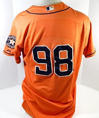 2013-19 Houston Astros 98 Játék Használt Narancssárga Mez Név Lemez Eltávolítása 48 DP25548 - Játék Használt MLB Mezek