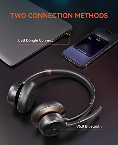 NUROUM HP30 Bluetooth Fülhallgató Mikrofon, Bluetooth Fejhallgató zajszűrős Mikrofon, A Ear Fülhallgató Mikrofon Némítás,