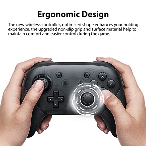 JRSHOME Vezeték nélküli Switch Pro Vezérlő Nintendo Egyszerűen csatlakoztatható Bluetooth kapcsolaton keresztül Használja
