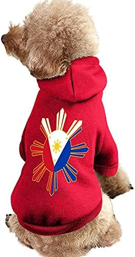 FunnyStar Filippínó Zászló Nyomtatott Pet Kapucnis Kutya Overál Macska Pulóver Pulóver Pet Pup Ruházat Aranyos