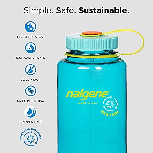 Nalgene Fenntartani Tritan BPA-Mentes Víz Üveggel Készült származó Anyag 50%, Műanyag Hulladék, 32 OZ, Széles Száj & HydraPak