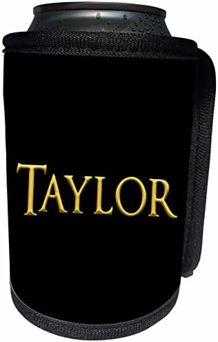 3dRose Taylor népszerű hölgy nevét Amerikában. Sárga, fekete. - Lehet Hűvösebb Üveg Wrap (cc_355687_1)