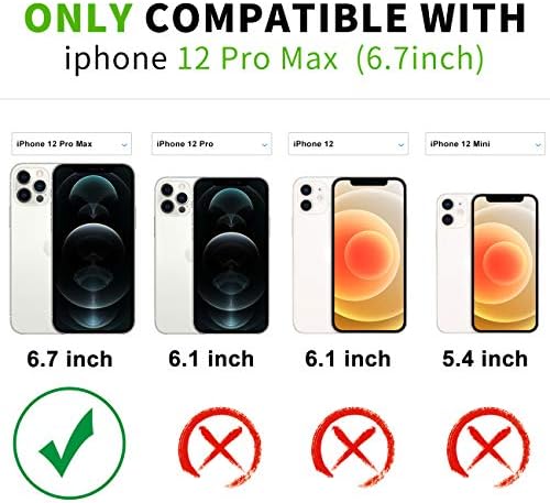 Toplive Kompatibilis az iPhone 12 Pro Max 6.7 Inch,Prémium Tárca Esetben Folio Flip Cover [RFID-Blokkoló][Kitámasztó][Card