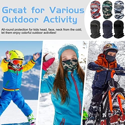 6 Db Gyerekek Balaclava Ski Arcát Melegebb símaszk Gyerekeknek Szélálló Gyerekek Téli Arcát Borító Fiúk Lányok Hideg Időjárás
