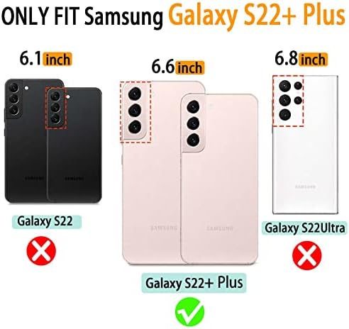 VANAVAGY Galaxy S22+ Plusz 5G Tárca Esetben a Nők, mind a Férfiak,Galaxy S22+ Plusz Flip Bőr mobiltelefon az Esetben Támogatja