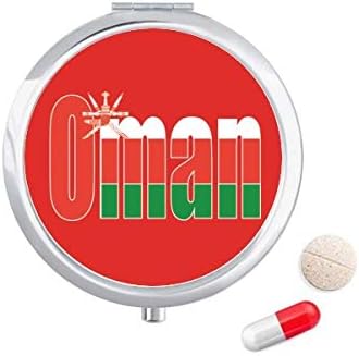 Omán Ország Zászló Neve Tabletta Esetben Zsebében Gyógyszer Tároló Doboz, Tartály Adagoló