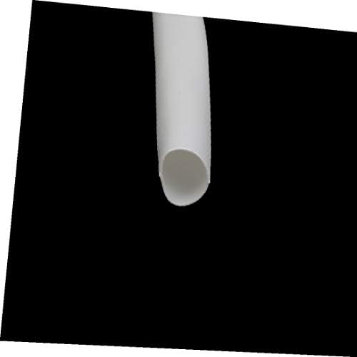 X-mosás ragályos 10M Hosszúságú, 5mm Belső Átm Poliolefin Szigetelt Hő zsugorcső Wire Wrap Fehér(10M Longitud 5 mm-es Dia