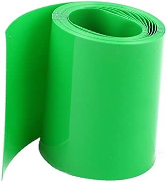 X-mosás ragályos 5Meters Szélesség 64mm PVC Hő Pszichiáter Wrap Cső Zöld AA Akkumulátor(Guaina termoretraibile PVC con larghezza