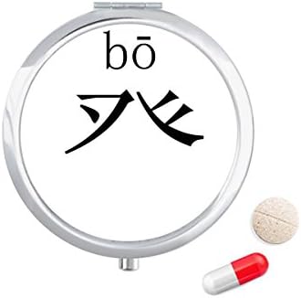 Kínai Karakter Alkatrész Bo Tabletta Esetben Zsebében Gyógyszer Tároló Doboz, Tartály Adagoló