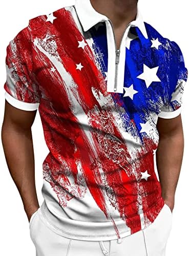 Amerikai Zászló Vintage Ország Póló Férfi ruházat Függetlenség Napja Ujjatlan Póló július 4. Alkalmi Stílus Férfi mellények