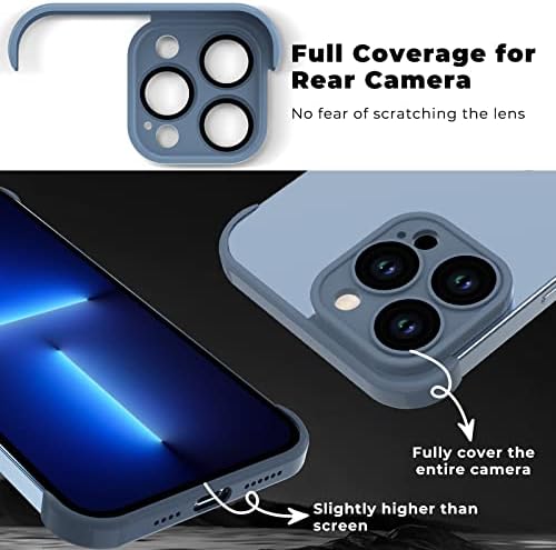 [2 1] keret nélküli Szilikon iPhone 13 Pro Max Telefon Esetében Beépített Kamera Lencséjét Védő, 1 Csomag Edzett Üveg iPhone