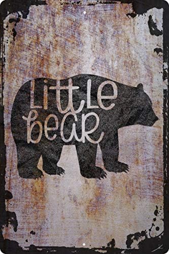 Fali Tábla Kis medve sziluett család, gyermek, kisgyermek vadon természet Dekoratív Művészet, Fali Dekor Vicces Ajándék