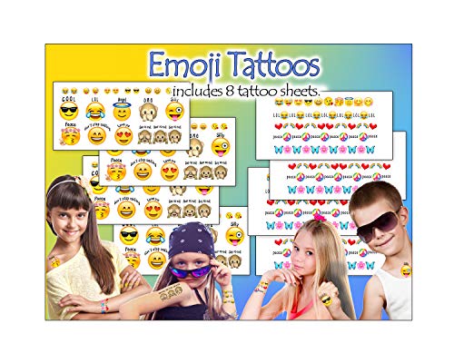 A gyerek ideiglenes tetoválás - Emoji Tetoválás