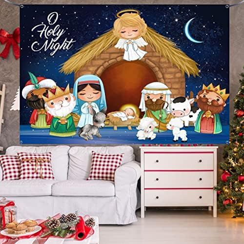 Jászol Vallási Karácsonyi Hátteret ,a Szent Születése Karácsony Nagy Háttér felszerelés Jézus Szent Este Vallási Karácsonyi
