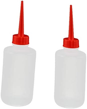 X-mosás ragályos 2db 250ml Puha Műanyag Egyenes Csőre Szorítani Olaj Üveg Adagoló Üveg Piros Sapka(2db 250ml morbido alatt