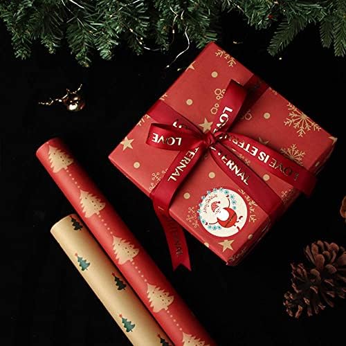 Agwut 2000 DB Boldog Karácsonyt Kerek Öntapadós Címkék, Karácsonyi Roll Csomag Matricát Kártyák Boríték Ajándék Doboz Boríték