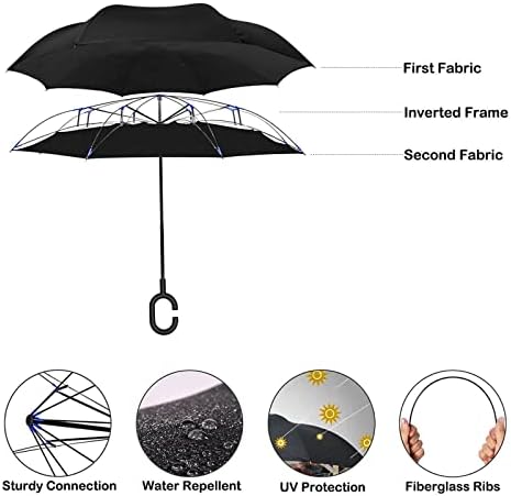 USA Csillagok Fordított Esernyő Szélálló Fordított Összecsukható Esernyő a C-Alakú Fogantyú a Férfiak Nők