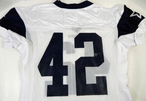 Dallas Cowboys Rico Dowdle 42 Játék Kiadott Fehér Gyakorlat Jersey 50 17 - Aláíratlan NFL Játék Használt Mezek