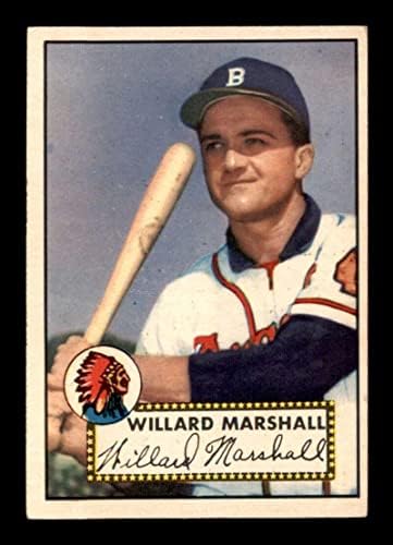 96 Willard Marshall - 1952 Topps Baseball Kártyák (Csillag) Osztályozott EX - Baseball Asztalon Dedikált Vintage Kártyák