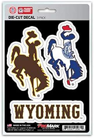 Fanmats NCAA Wyoming Cowboys Csapata Matrica, 3-Pack, Barna, Egy Méret (61072)
