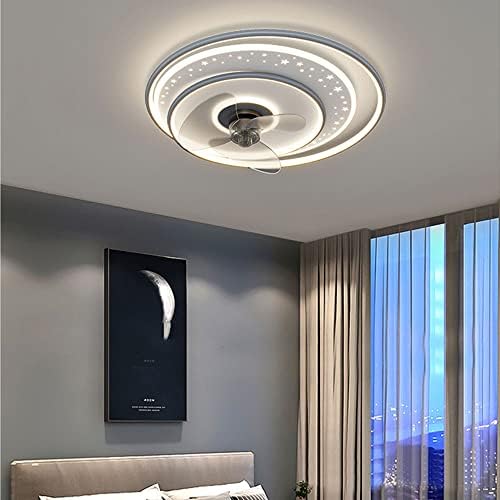 IBalody Kreatív Ultra Vékony Mennyezeti Lámpa Ventilátor Beltéri Néma Rajongó Fény Modern Szabályozható LED Világítás Ventilátor