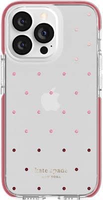 Kate Spade New York-i Védő kemény héjú tok iPhone 13 - Pin-Dot Ombre Rózsaszín/Clear (Pin-Dot Ombre/Világos)