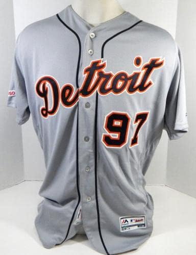 2019 Detroit Tigers Matt Crouse 97 Játék Kiadott Szürke Jersey MLB 150 Javítás 48 36 - Játék Használt MLB Mezek