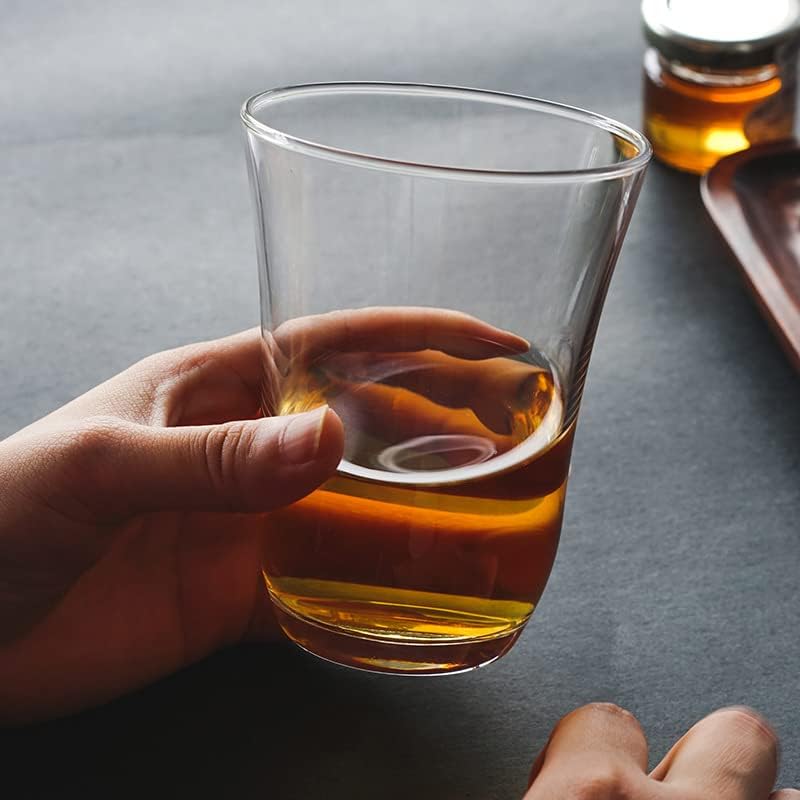 Pohár Whiskyt Régimódi Mesterséges Fújt Üveg Japán Wabi Sabi Egyszerű, Koktél, Sör, Kávé, Víz, Bor, Gyümölcslé, Tea