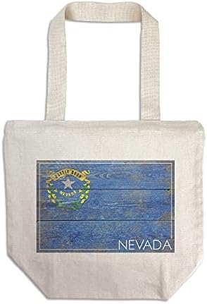 Lámpás Nyomja Meg A Rusztikus Nevada Állami Zászló ( Pamut Vászon Újrafelhasználható Táska)