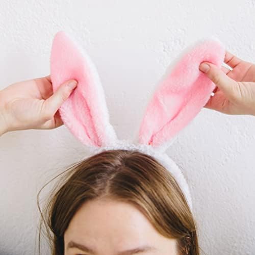 Toyvian Gyerekek Haj Nyakkendő Húsvéti Nyuszi Füle Fejpánt: 6db Húsvéti Plüss Nyuszi Fül Hairband Puha Fülek Fejpánttal Hairband