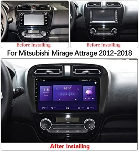 PLOKM 9 Autó Hifi GPS Android 10 Navigációs fejegység Mitsubishi Mirage Attrage 2012 2013 2014 2015 2017 2018 FM Vevő