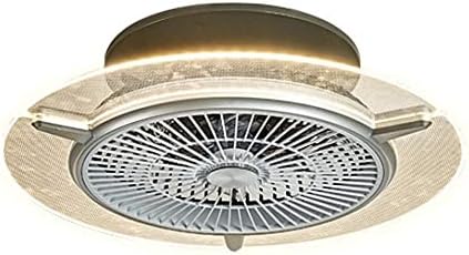DLSixYi Mennyezeti ventilátor Fények Kreatív Nappali, Hálószoba, Kör alakú süllyeszthető Ventilátor Mennyezeti Lámpa Étterem,