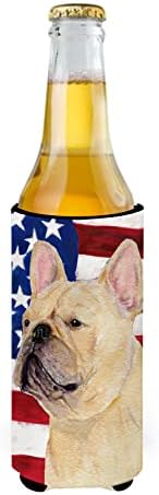 Caroline Kincsek SS4047MUK USA Amerikai Zászló francia Bulldog Ultra Ölelkezős a Vékony doboz, Lehet Hűvösebb Ujja Ölelkezős