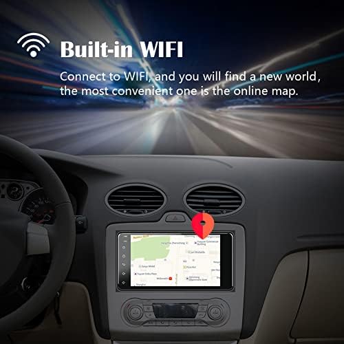 7 hüvelykes Autós Sztereó Multimédia Lejátszó Érintőképernyős Rádió, Bluetooth GPS Navigációs WiFi USB Visszapillantó Kamera