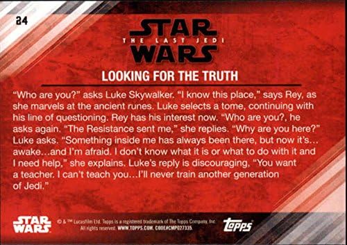 2018 Topps Star Wars-Az Utolsó Jedi Sorozat 2 Kék 24 Keresi az Igazságot Trading Card Nyers (NM Közelében Menta vagy Jobb)