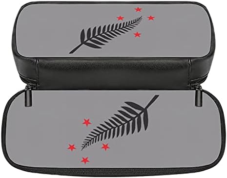 FunnyStar Új-Zéland Maori Páfrány Zászló Nagy Kapacitású Ceruza Esetben PU Bőr Ceruza Tok Toll, Táska Asztal Szervező Női
