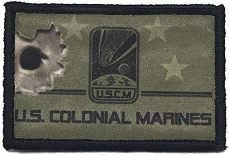 Idegenek Film Colonial Marines Jelvény Morál Taktikai Katonai Javítás 2x3 tépőzáras Készült Az USA-ban