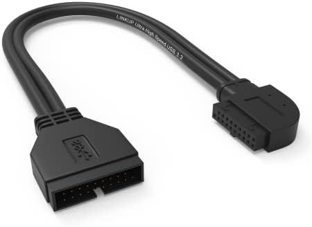LINKUP - USB 3.2 Gen 2 USB (3.1) Belső Adapter 20-Tűs Alaplap Fejléc Férfi-Nő 10Gbps PC USB-A Port - Aktív Típus - Fekete