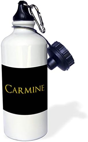 3dRose Carmine Közös kisfiú Neve Amerikában. Sárga, Fekete Amulettel - Víz Palackok (wb_355707_1)