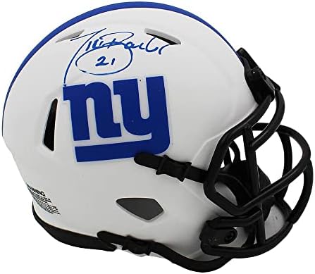 Tiki Barber Aláírt New York Giants Sebesség Hold NFL Mini Sisak - Dedikált NFL Mini Sisak