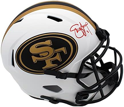Steve Fiatal Aláírt San Francisco 49ers Sebesség Teljes Méret Hold NFL Sisak - Dedikált NFL Sisak