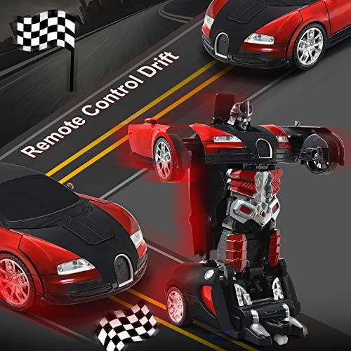 Trimnpy RC TransformRobot Játék Távirányító Autó Gyerek, Hobbi Deformáció Járművek, 360 Sebességgel Sodródik Egy Gomb Átalakulás