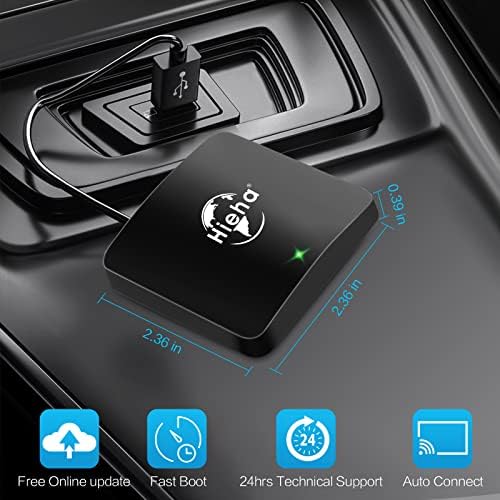 Vezeték nélküli CarPlay Adapter 2023 Legújabb Verzió, Hieha Vezeték nélküli Apple CarPlay Dongle & 5.8 GHz-es WiFi & 5G WiFi-Online