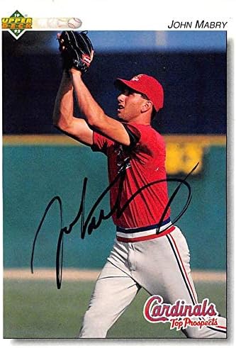 Autogramot Raktár 587081 John Mabry Dedikált Baseball Kártya - St. Louis Cardinals 67 1992 Felső Szint - Szám 234