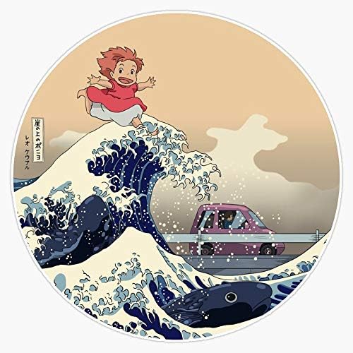 Általános Ponyo A Japán Hullám - Hokusai Kaiju Matrica, Matrica Matricát 5 cm