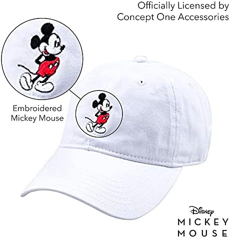 A koncepció Egy Női Disney Mickey Egér Kalap, Mosott Pamut Twill Állítható Apa Baseball Sapka, Fehér - Új, Egy Méret MINKET