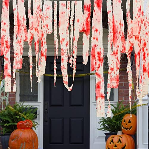 Halloween Rohadt Ijesztő Ruhával 2DB Félelmetes Halloween Dekoráció Kísérteties Véres Rongyot, Véres Drapériát Ajtók Lépcső