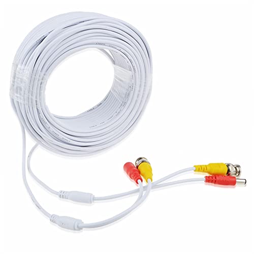 SLLEA szerelvény 25 Fehér BNC Csatlakozó Videó Hatalom Wire Kábel Csere Q-Lásd Kamera Kábel QT5440 QT228