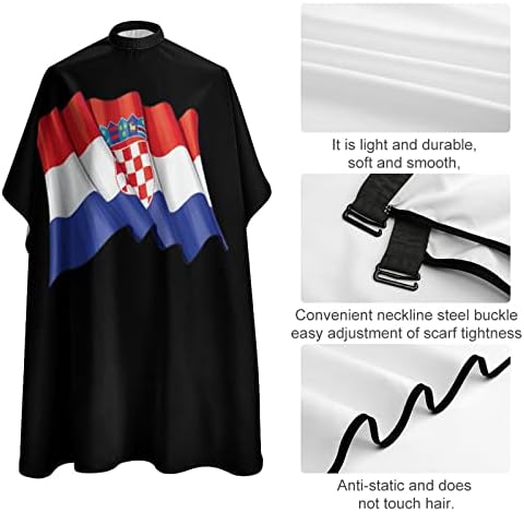 Horvátország-Zászló Gyerek Hajvágás Cape Fodrász Kötény, Állítható Snap Haj Vágás Borító